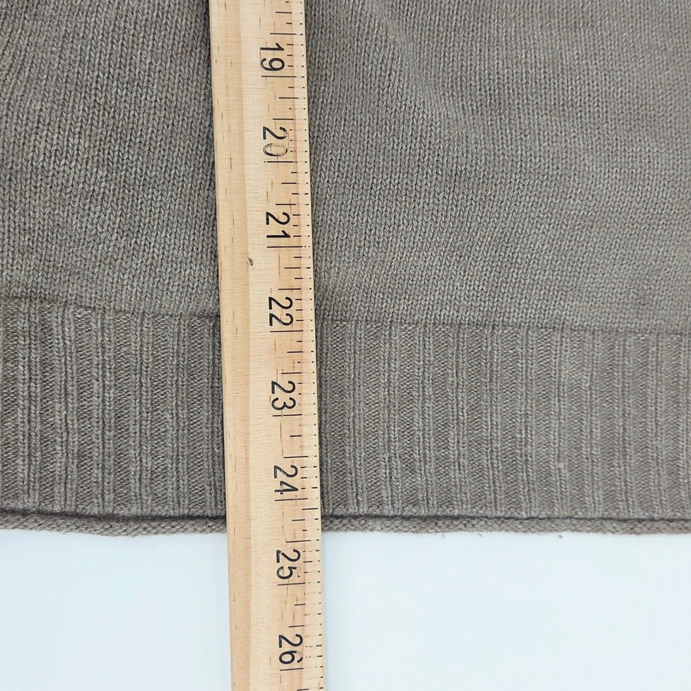 Jenni Kayne Wool Cashmere Blend Everyday Sweater Knit Oversized Taupe Brown XL - Picture 16 of 16